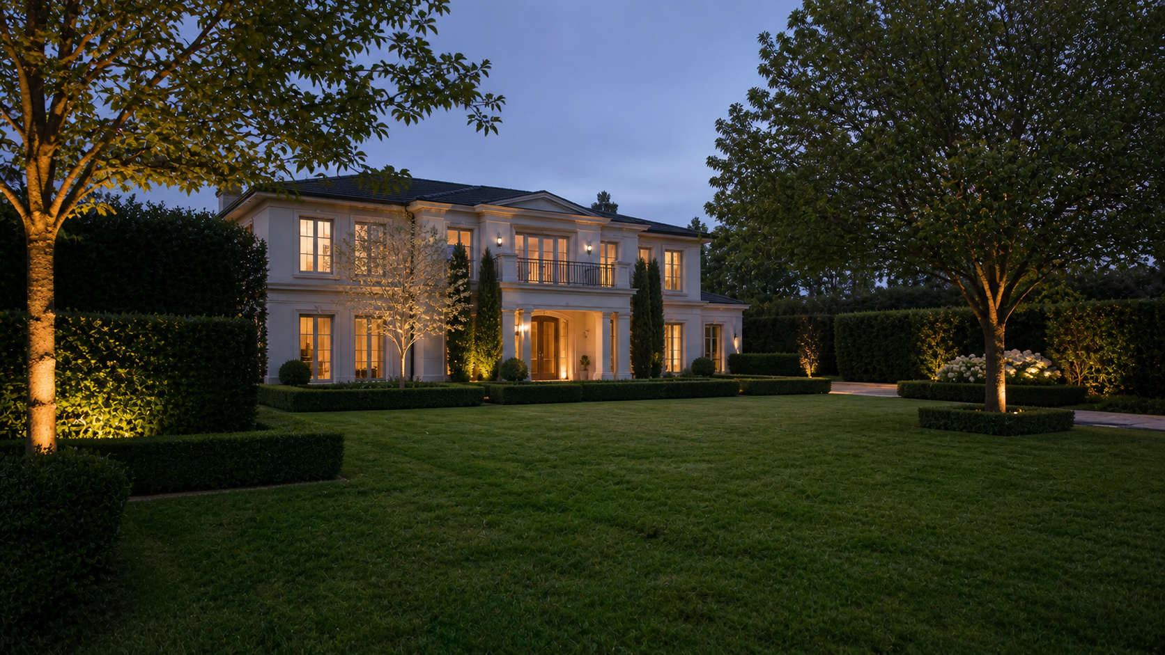 Happy Melbourne homeowner reviewing a freshly mowed and landscaped garden maintained by Mow It Up